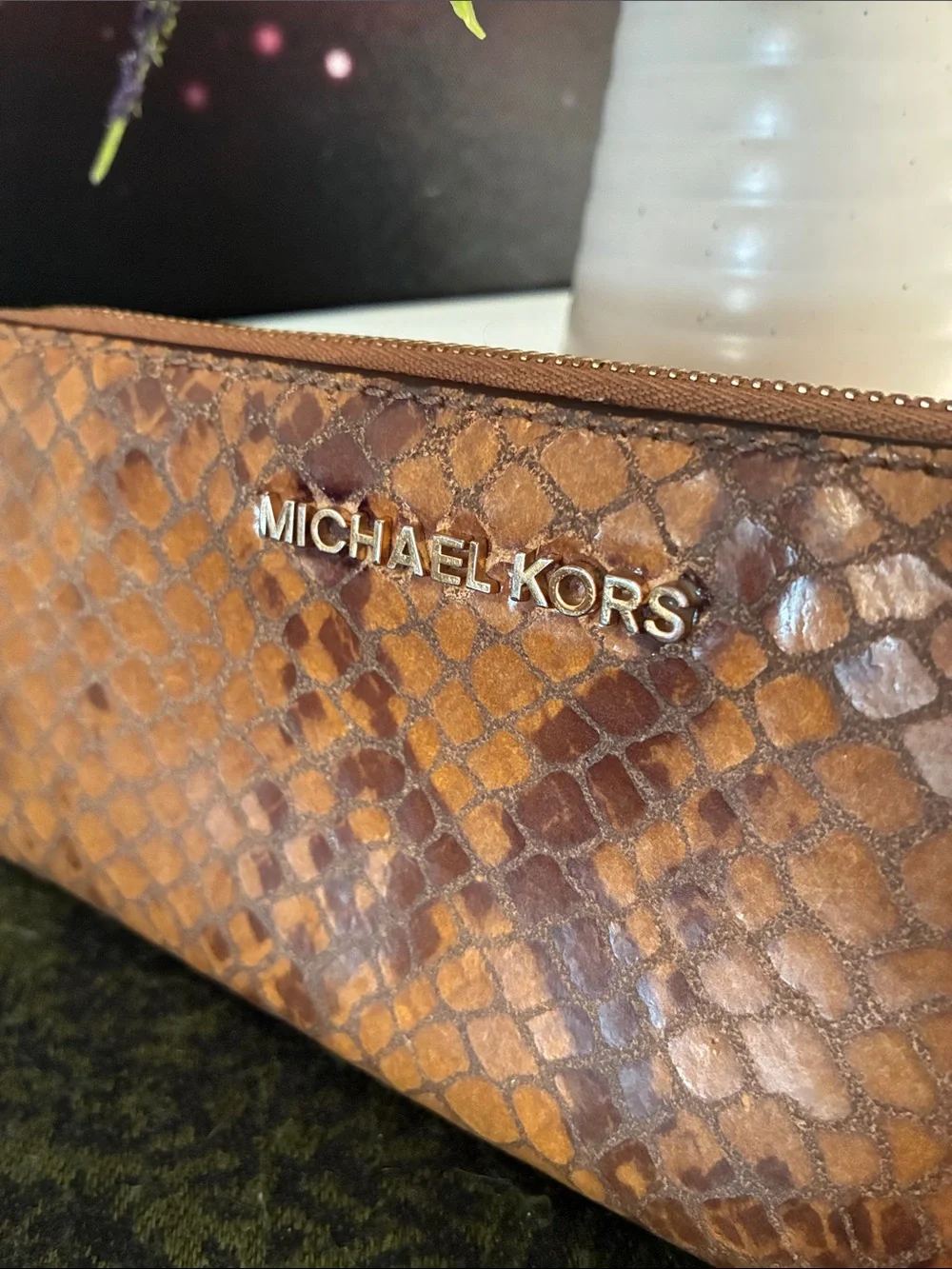 Michael Kors Snake-Embossed Wallet